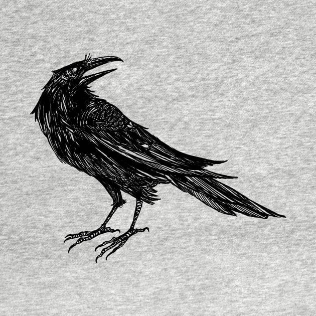 Raven Friend by CAdamsArt